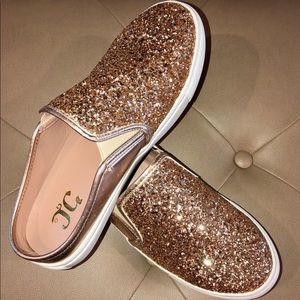 BLING ROSE GOLD OPEN BACK LOAFER